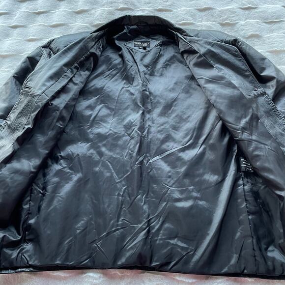 🔥Vintage 90s Pelle New York Milano Classic Seam Leather Jacket Oversized Baggy - Picture 9 of 16